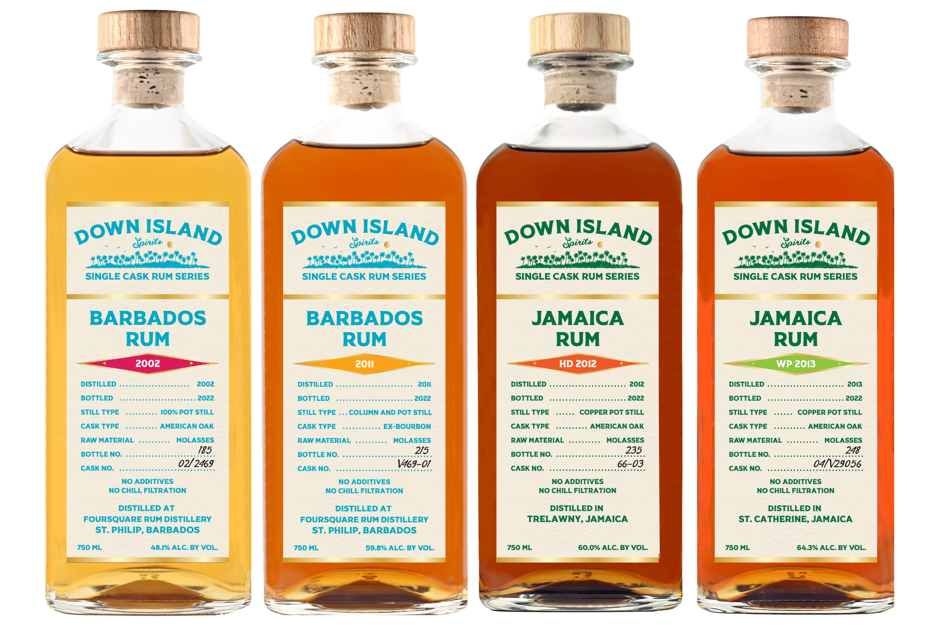4 Rums from Down Island Spirits