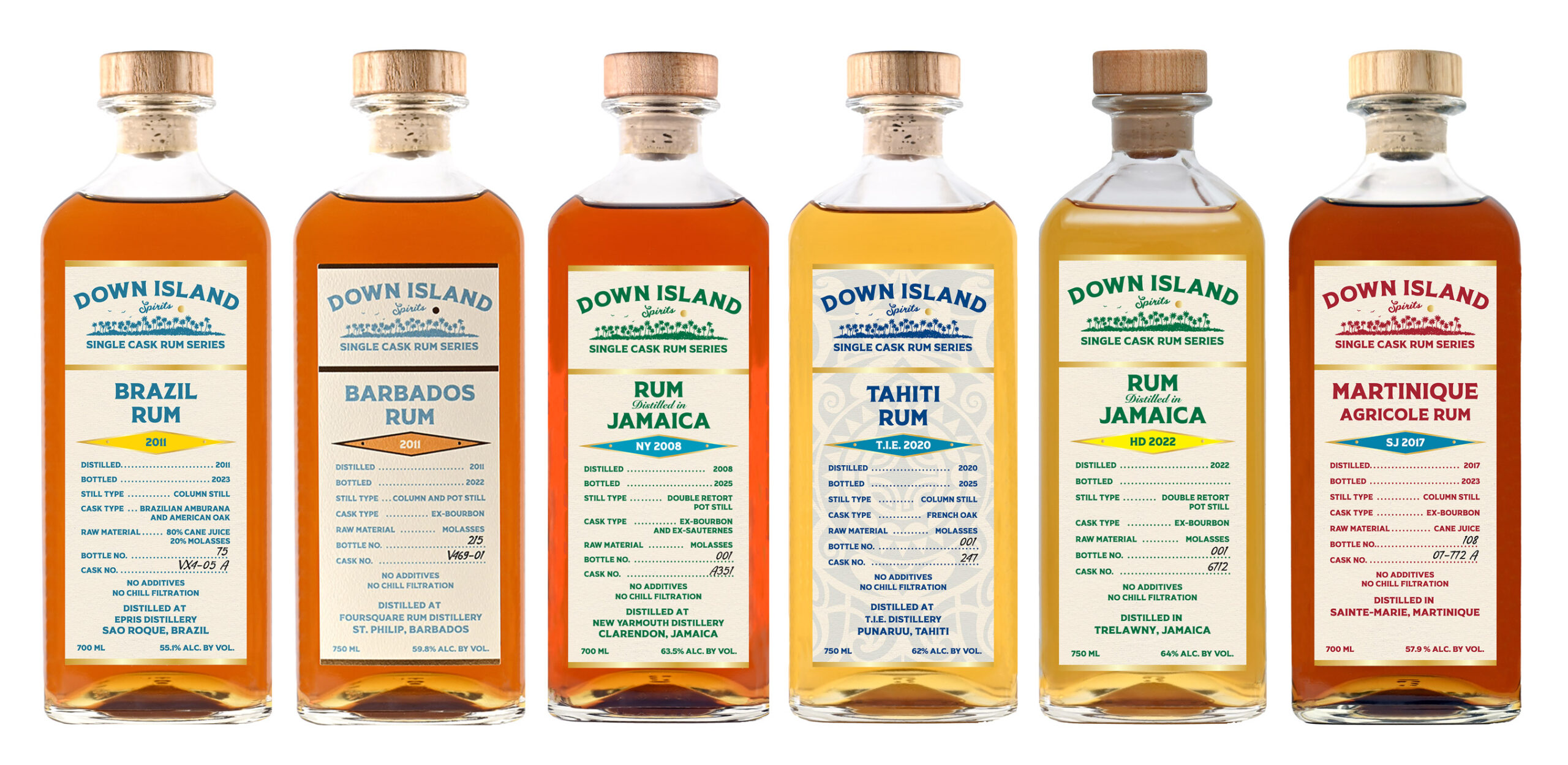 4 Bottles Down Island Spirits - 6 bottles 2025